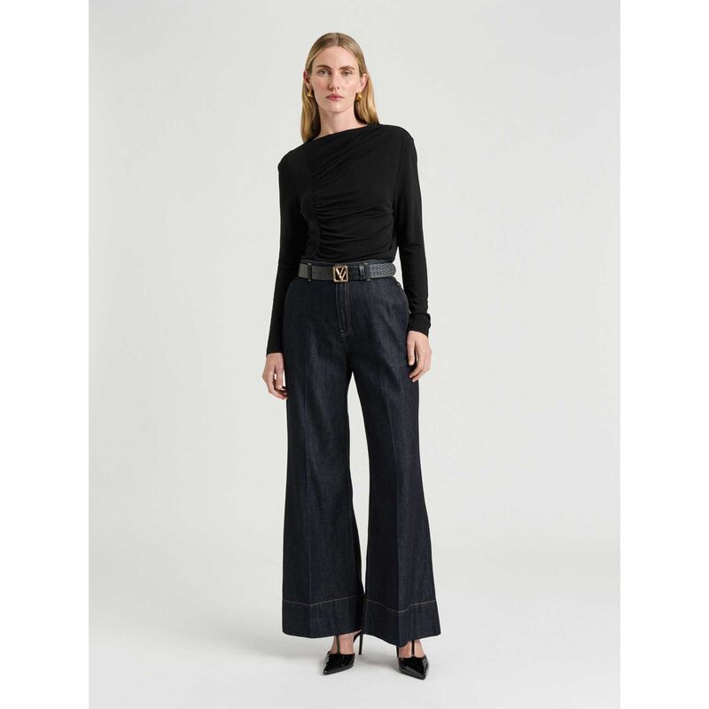 Veronika Maine Plain Drapey Jersey Crepe Top image number 3
